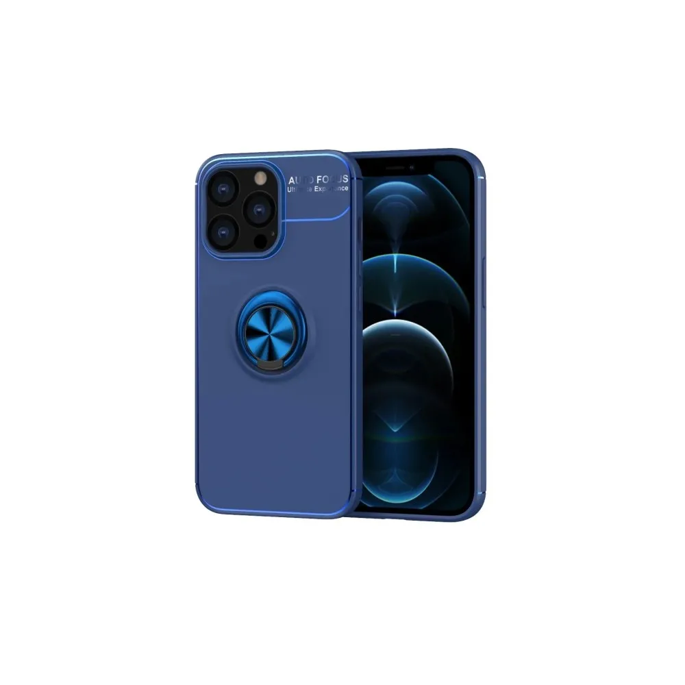 Newface Iphone 13 Pro Kılıf Range Yüzüklü Silikon - Mavi