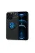 Newface Iphone 13 Pro Kılıf Range Yüzüklü Silikon - Siyah-Mavi