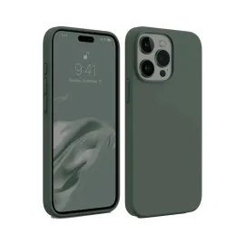 Newface Iphone 15 Pro Max Kılıf First Silikon - Koyu Yeşil