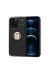 Newface Iphone 13 Pro Kılıf Range Yüzüklü Silikon - Siyah-Gold
