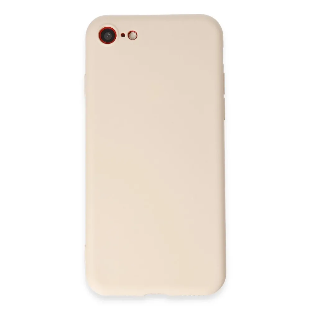 Newface Iphone 7 Kılıf First Silikon - Krem