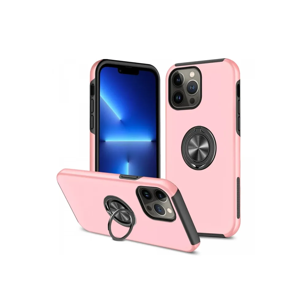 Newface Iphone 13 Pro Max Kılıf Elit Yüzüklü Kapak - Pembe