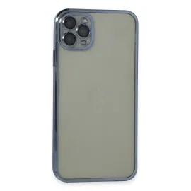 Newface Iphone 11 Pro Max Kılıf Razer Lensli Silikon - Açık Mavi