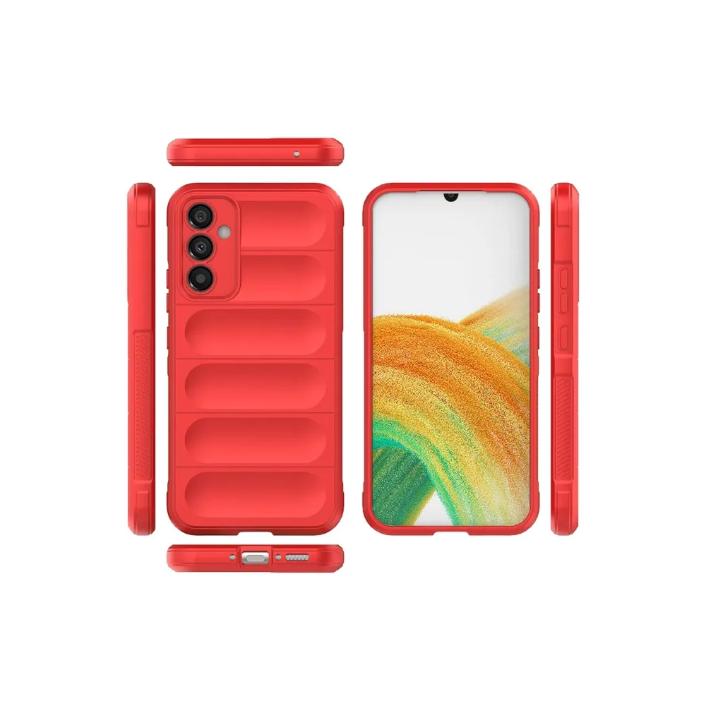 Newface Samsung Galaxy M34 5G Kılıf Optimum Silikon - Kırmızı