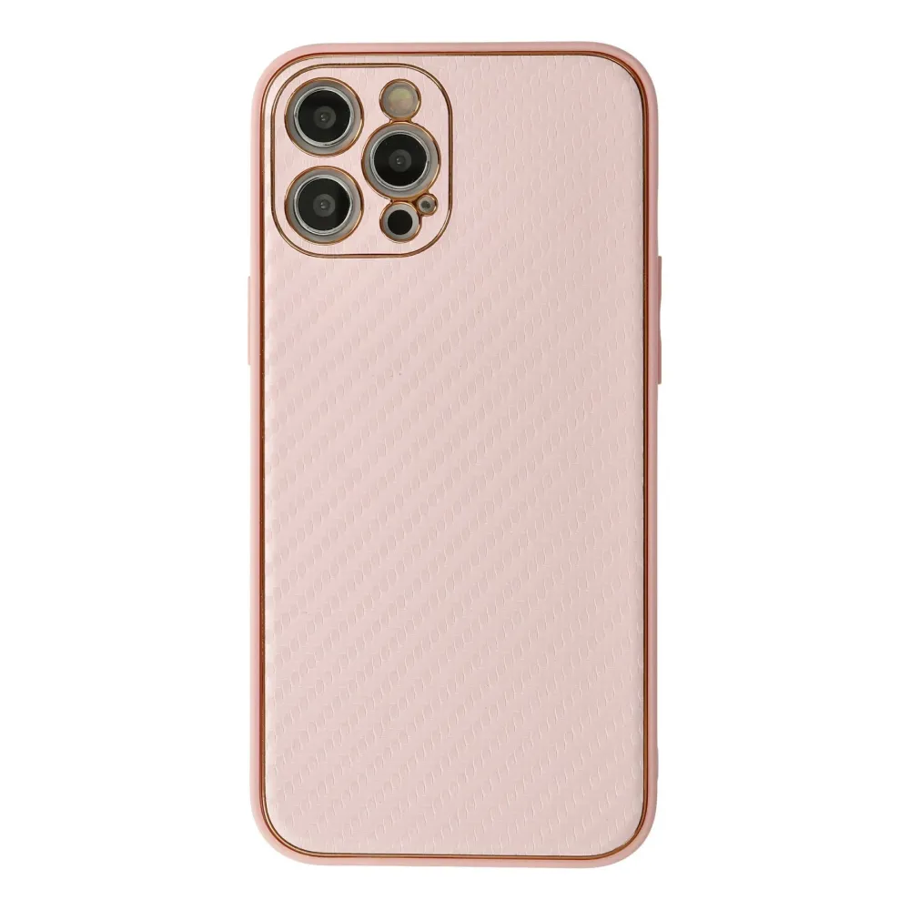 Newface Iphone 12 Pro Kılıf Coco Karbon Silikon - Pembe
