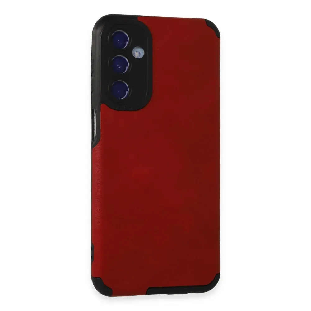 Newface Samsung Galaxy M34 5G Kılıf Loop Deri Silikon - Kırmızı