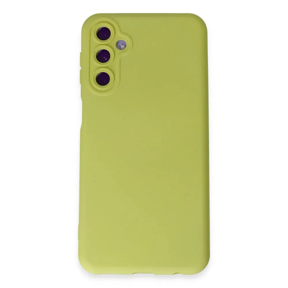 Newface Samsung Galaxy M34 5G Kılıf Nano Içi Kadife Silikon - Sarı