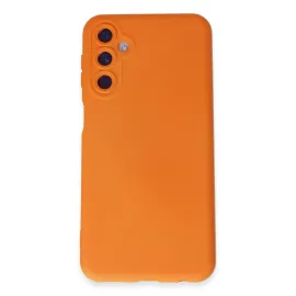 Newface Samsung Galaxy M34 5G Kılıf Nano Içi Kadife Silikon - Turuncu