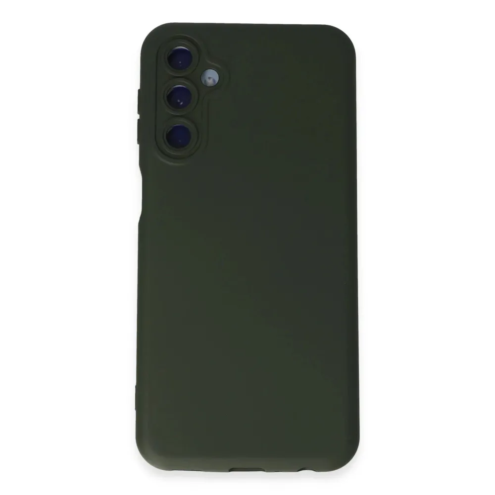 Newface Samsung Galaxy M34 5G Kılıf Nano Içi Kadife Silikon - Koyu Yeşil