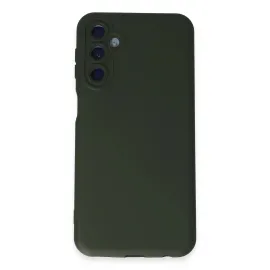 Newface Samsung Galaxy M14 5G Kılıf Nano Içi Kadife Silikon - Koyu Yeşil