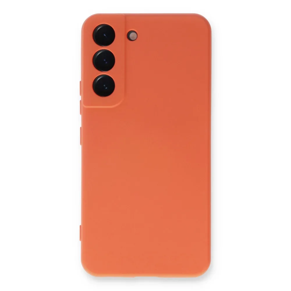 Newface Samsung Galaxy S23 Plus Kılıf Nano Içi Kadife Silikon - Turuncu