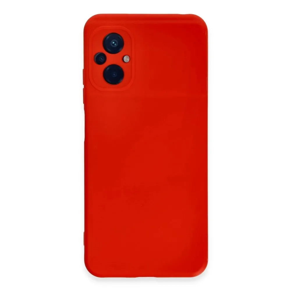 Newface Xiaomi Poco M5 Kılıf Nano Içi Kadife Silikon - Kırmızı