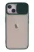 Newface iPhone 13 Kılıf Palm Buzlu Kamera Sürgülü Silikon - Yeşil