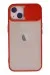 Newface iPhone 13 Kılıf Palm Buzlu Kamera Sürgülü Silikon - Kırmızı