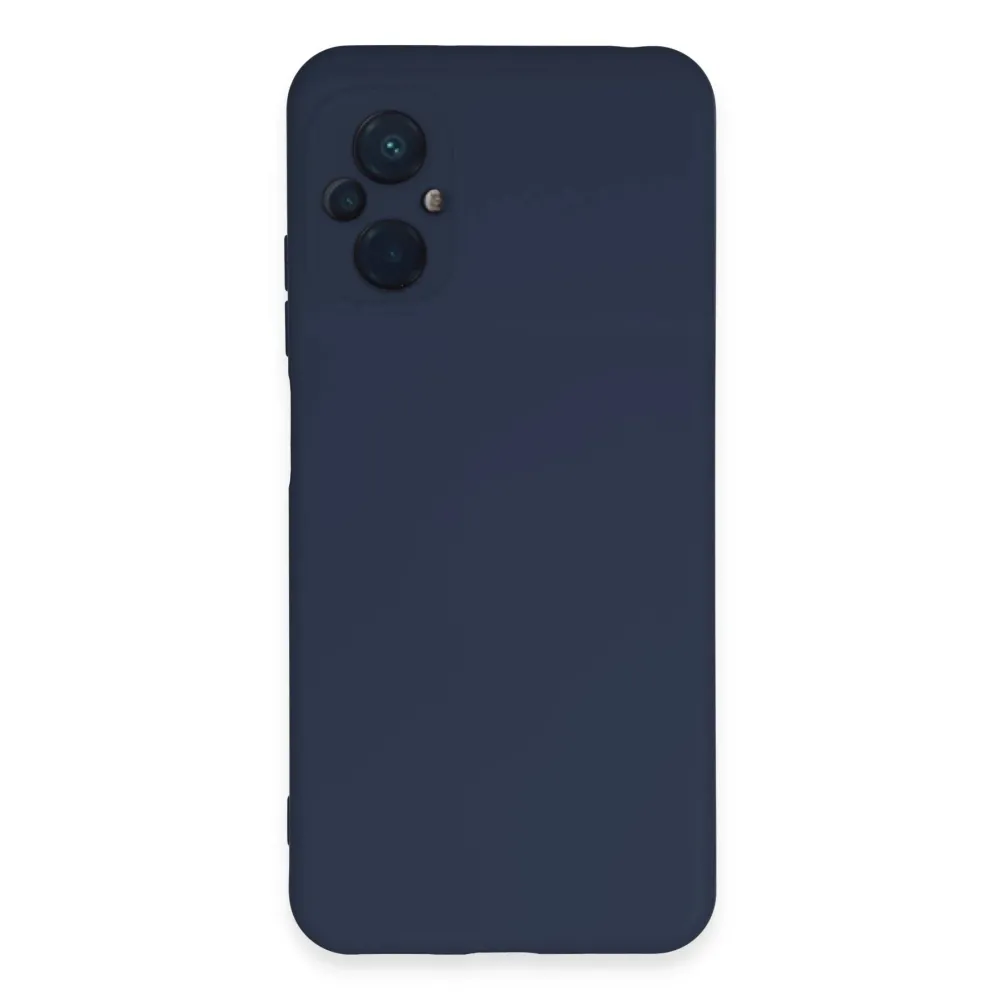 Newface Xiaomi Poco M5 Kılıf Nano Içi Kadife Silikon - Lacivert