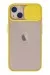 Newface Iphone 13 Kılıf Palm Buzlu Kamera Sürgülü Silikon - Sarı