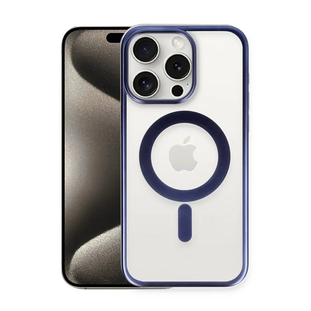 Newface Iphone 15 Pro Kılıf Erozi Magsafe Kapak - Lacivert