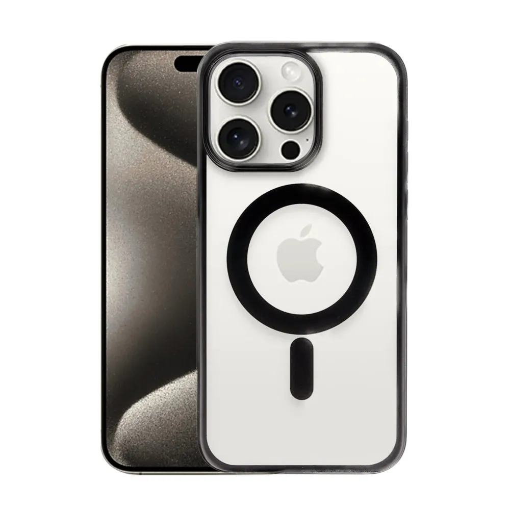 Newface Iphone 15 Pro Max Kılıf Erozi Magsafe Kapak - Siyah