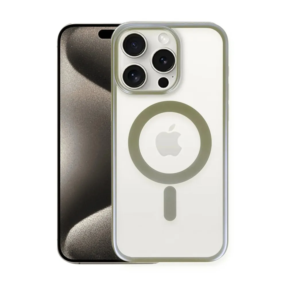 Newface Iphone 15 Pro Max Kılıf Erozi Magsafe Kapak - Gri