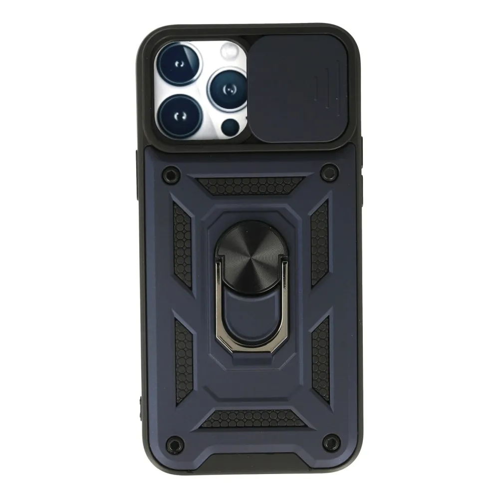 Newface Iphone 13 Pro Kılıf Pars Lens Yüzüklü Silikon - Lacivert