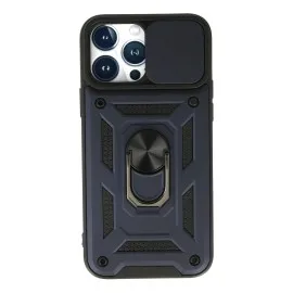 Newface Iphone 13 Pro Max Kılıf Pars Lens Yüzüklü Silikon - Lacivert