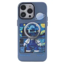 Newface Iphone 14 Pro Max Kılıf Prada Desenli Kapak - Prada Mavi - 1