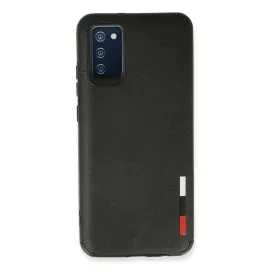 Newface Samsung Galaxy A03S Kılıf Loop Deri Silikon - Siyah