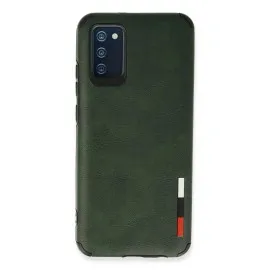 Newface Samsung Galaxy A03S Kılıf Loop Deri Silikon - Yeşil