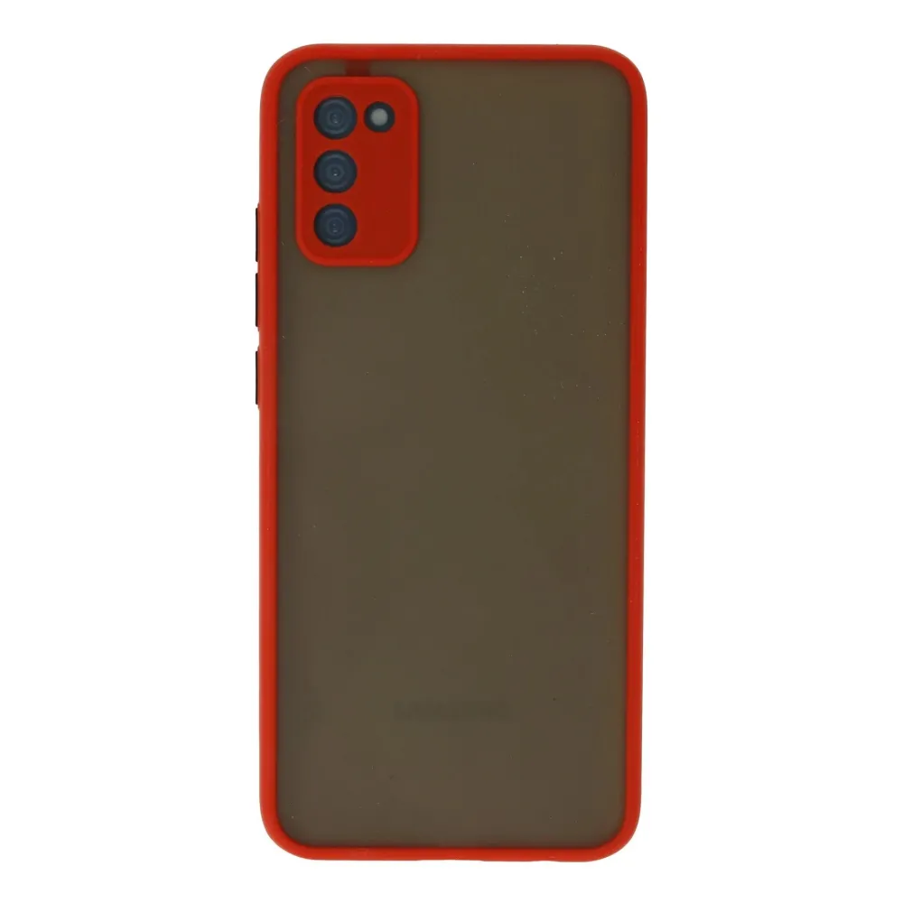 Newface Samsung Galaxy A03S Kılıf Montreal Silikon Kapak - Kırmızı