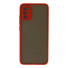 Newface Samsung Galaxy A03S Kılıf Montreal Silikon Kapak - Kırmızı