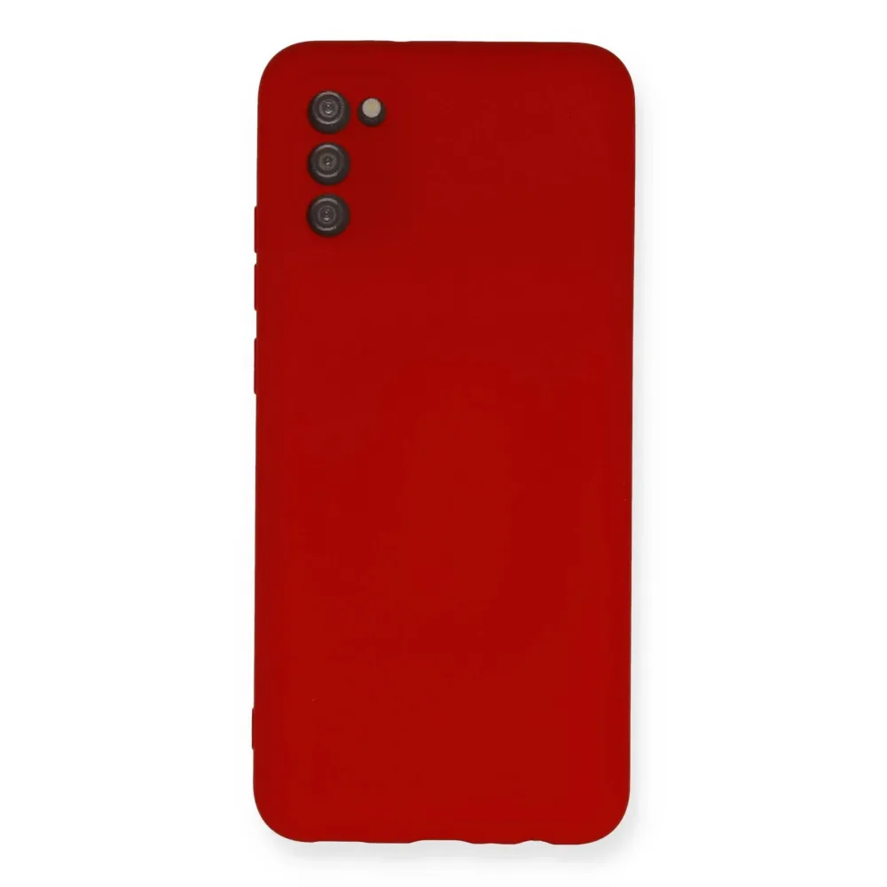 Newface Samsung Galaxy A03S Kılıf Nano Içi Kadife Silikon - Kırmızı