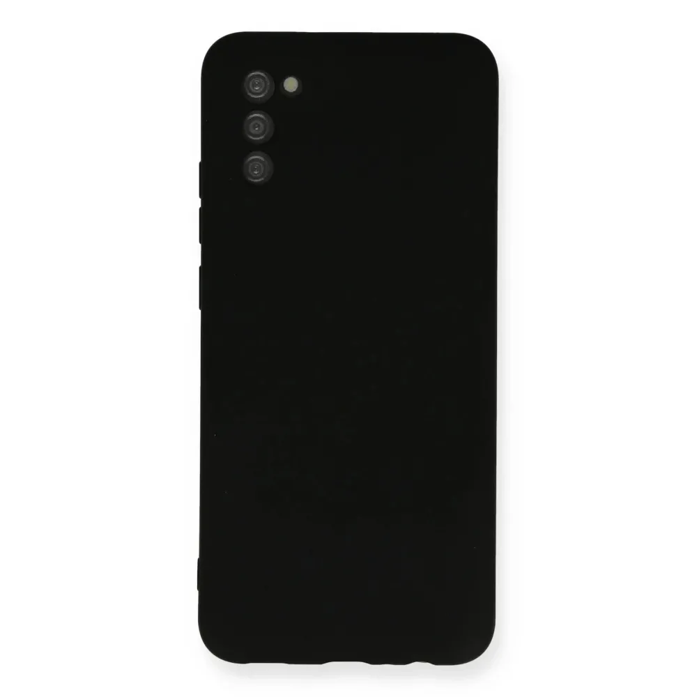 Newface Samsung Galaxy A03S Kılıf Nano Içi Kadife Silikon - Siyah