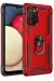 Newface Samsung Galaxy A03S Kılıf Sofya Yüzüklü Silikon Kapak - Kırmızı