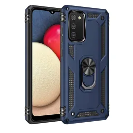 Newface Samsung Galaxy A03S Kılıf Sofya Yüzüklü Silikon Kapak - Lacivert