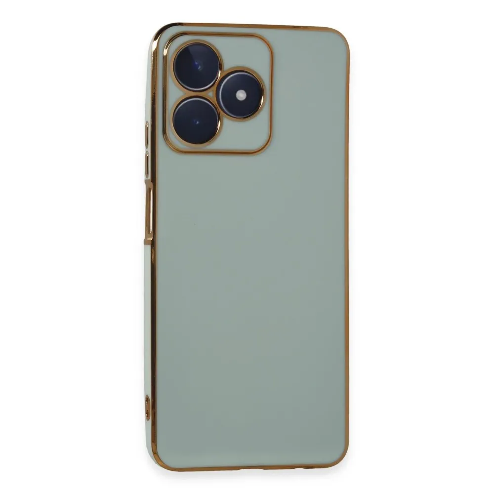 Newface Realme C53 Kılıf Volet Silikon - Açık Yeşil