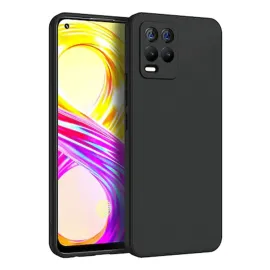 Newface Realme 8 Kılıf First Silikon - Siyah