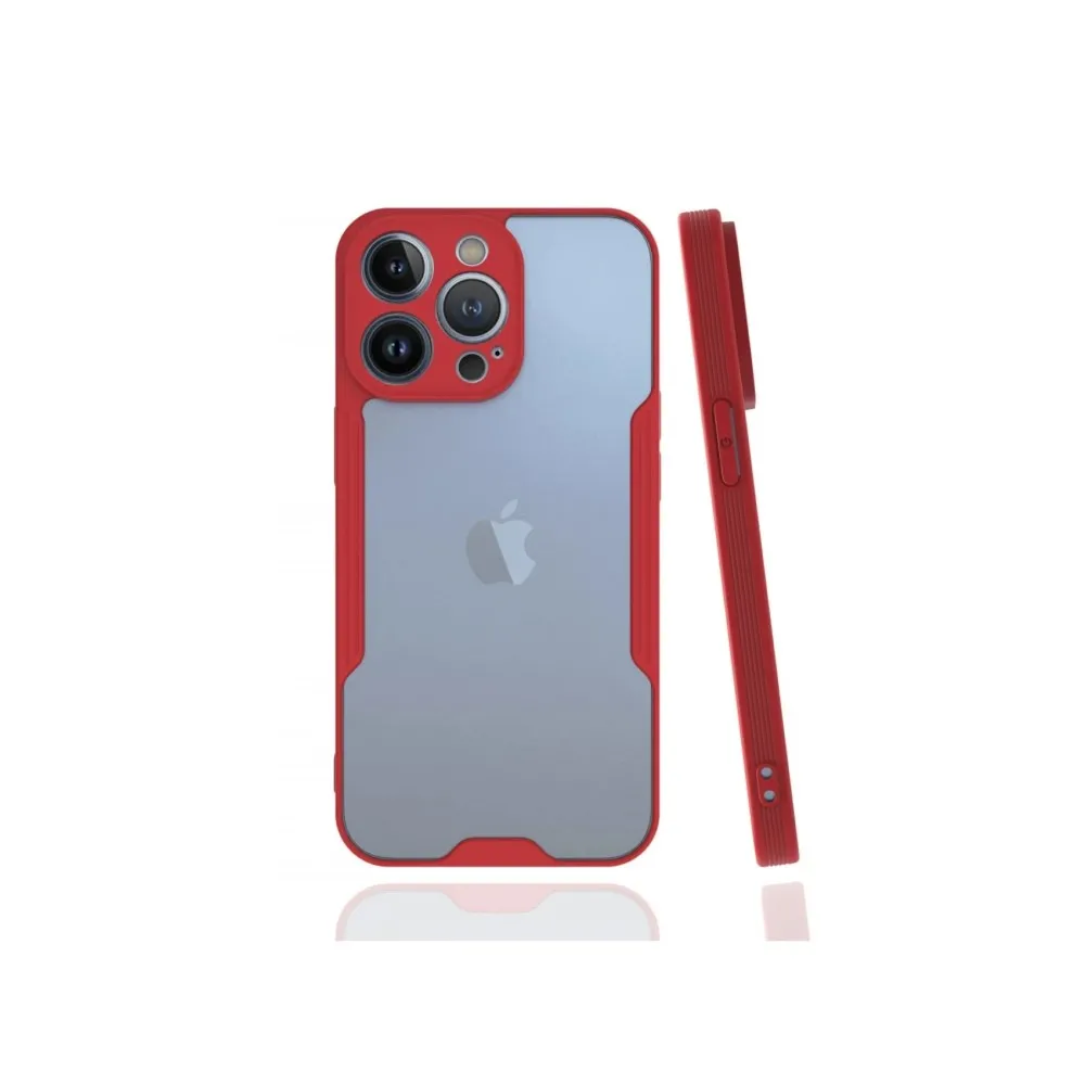 Newface Iphone 13 Pro Kılıf Platin Silikon - Kırmızı