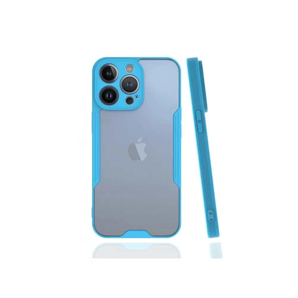 Newface Iphone 13 Pro Kılıf Platin Silikon - Mavi