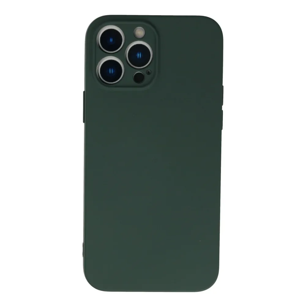 Newface Iphone 13 Pro Kılıf Nano Içi Kadife Silikon - Koyu Yeşil