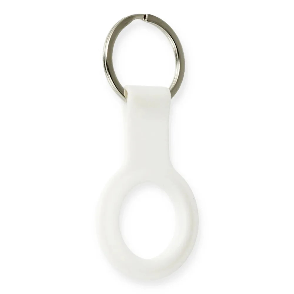 Newface Airtag Silikon Kılıf - Beyaz