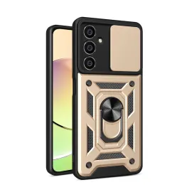 Newface Samsung Galaxy A05S Kılıf Pars Lens Yüzüklü Silikon - Gold