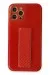 Newface Iphone 12 Pro Kılıf Coco Karbon Standlı Kapak - Kırmızı