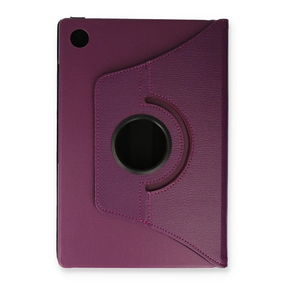 Newface Samsung Galaxy Tab A9 Kılıf 360 Tablet Deri Kılıf - Mürdüm