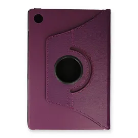 Newface Samsung Galaxy Tab A9 Kılıf 360 Tablet Deri Kılıf - Mürdüm