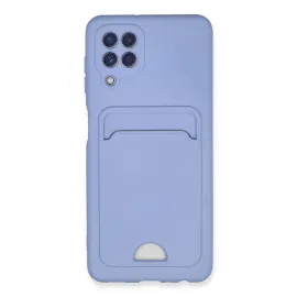 Newface Samsung Galaxy A22 Kılıf Kelvin Kartvizitli Silikon - Lila