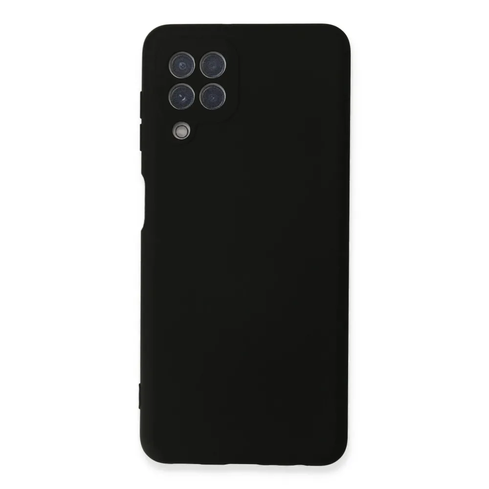 Newface Samsung Galaxy A22 Kılıf Nano Içi Kadife Silikon - Siyah