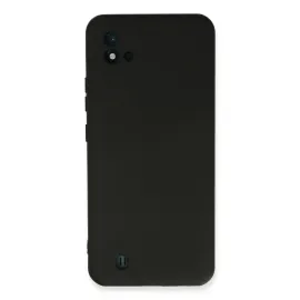 Newface Realme C11 2021 Kılıf Nano Içi Kadife Silikon - Siyah