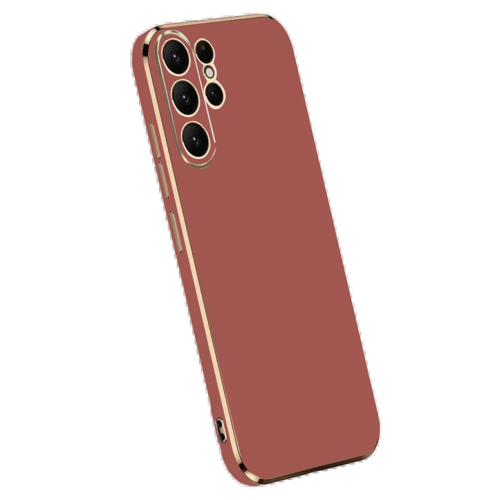 Newface Samsung Galaxy S24 Ultra Kılıf Volet Silikon - Kırmızı