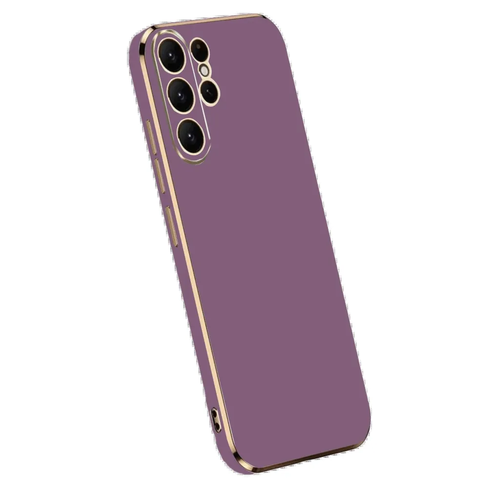 Newface Samsung Galaxy S24 Ultra Kılıf Volet Silikon - Mor