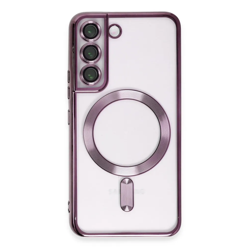 Newface Samsung Galaxy S22 Kılıf Kross Magneticsafe Kapak - Mor